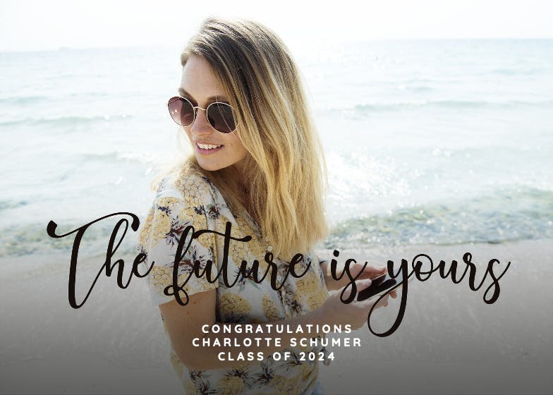 The future is yours - graduation card