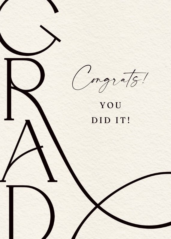 The grad - congratulations card