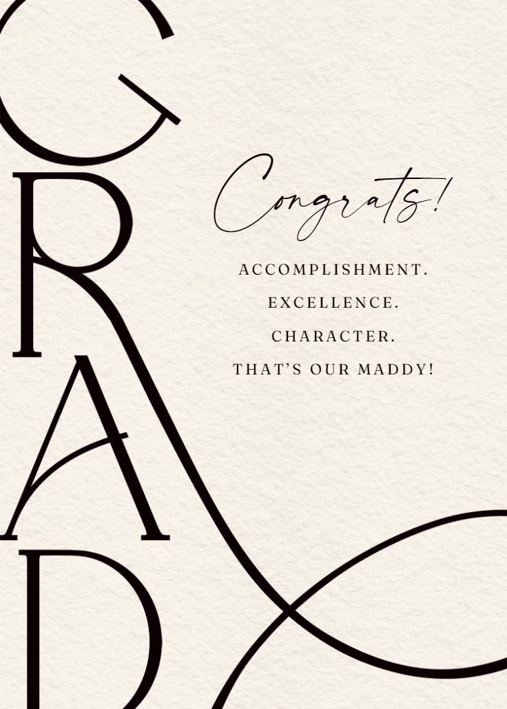 The graduate - congratulations card