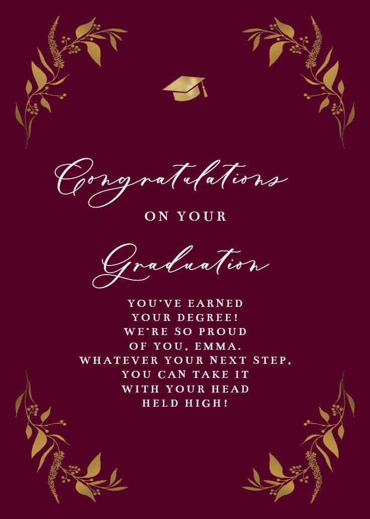 Touch of gold - card for all occasions