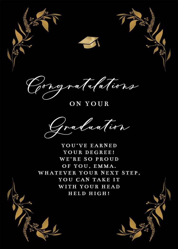 Touch of gold - card for all occasions