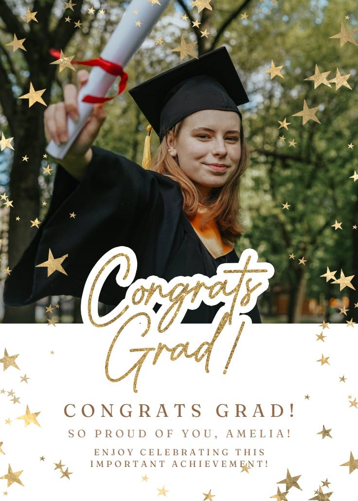 Twinkle eyed - graduation card