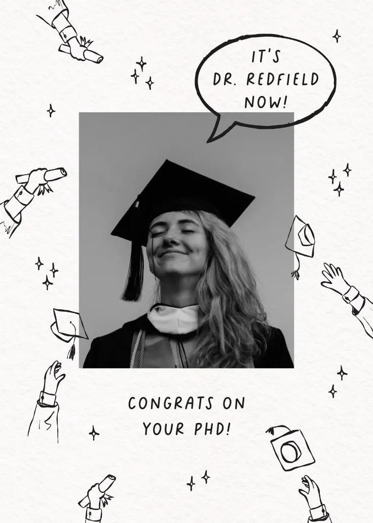 What's up doc - thiệp tốt nghiệp