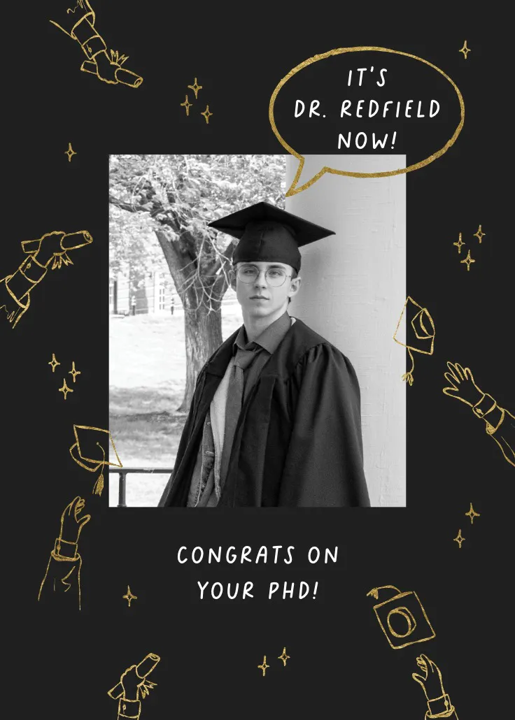 What's up doc - graduation card