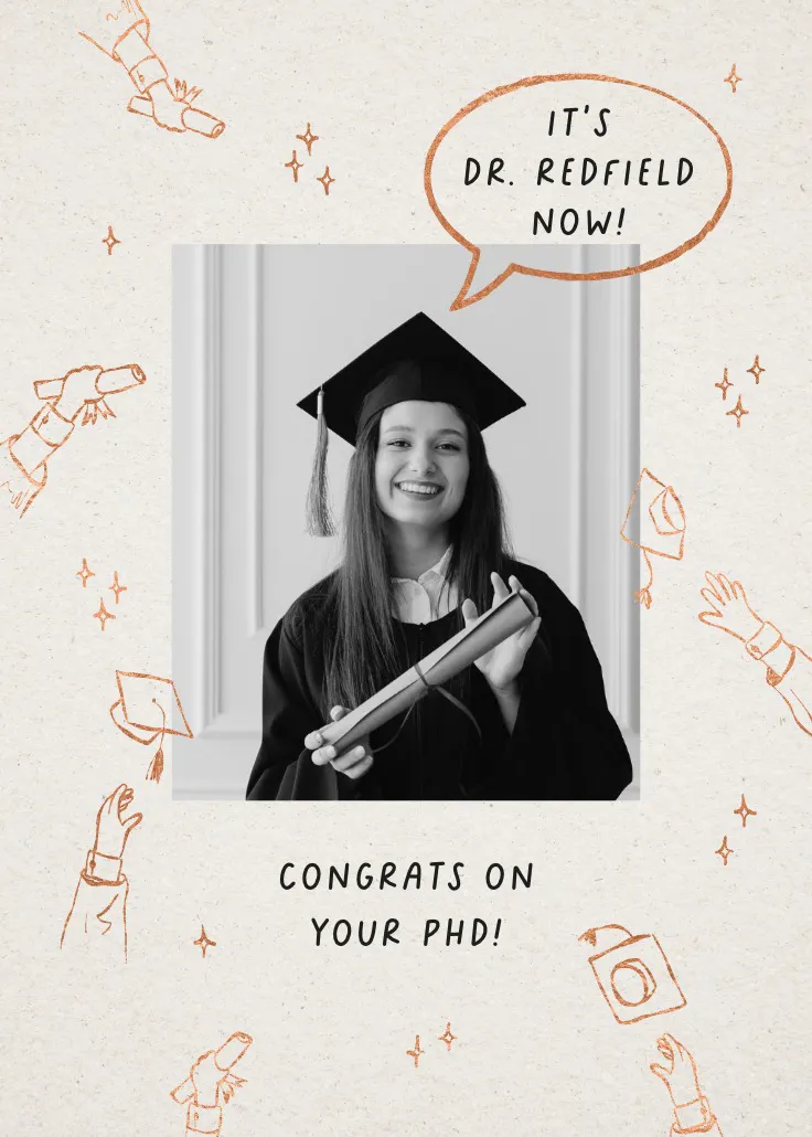 What's up doc - graduation card