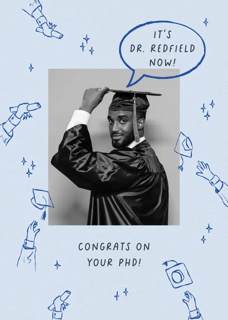What's up doc - graduation card