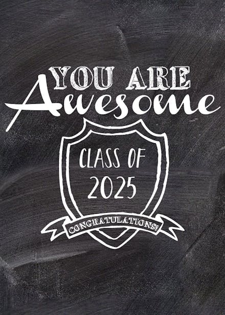 You are awesome - graduation card