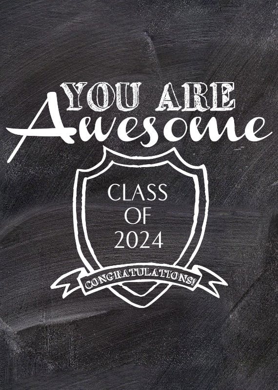You are awesome -  tarjeta de graduación