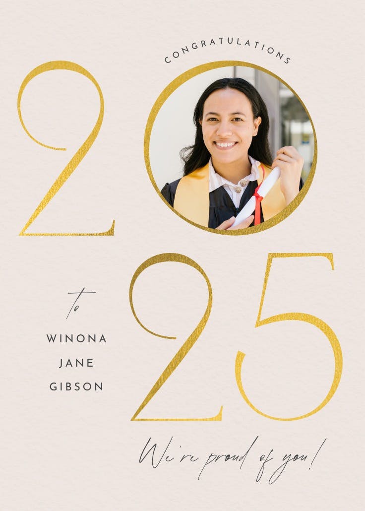 Young & bold - tarjeta de graduación