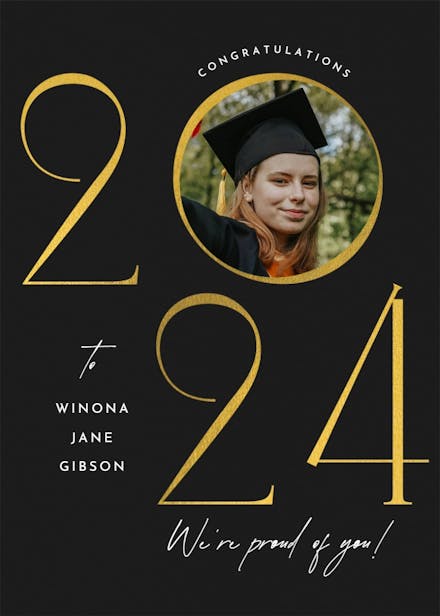 Young and bold - graduation card