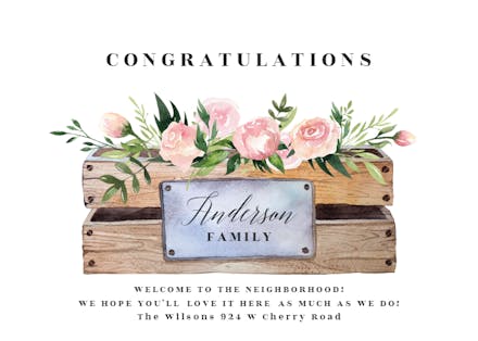 Rustic Roses - Congratulations Card