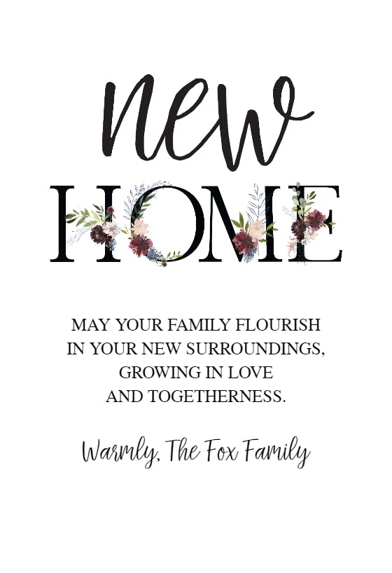 Accented alphabet - new home card