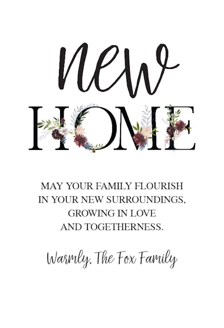 Accented Alphabet - New Home Card