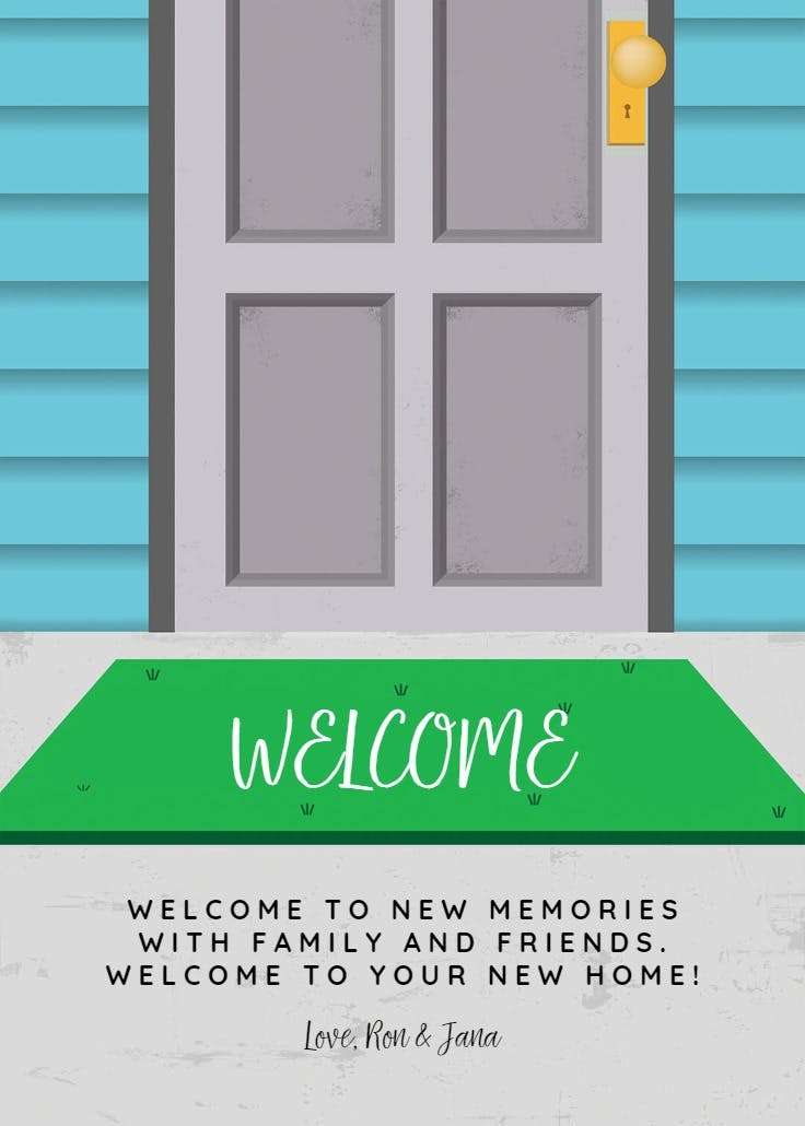 Always welcome - new home card