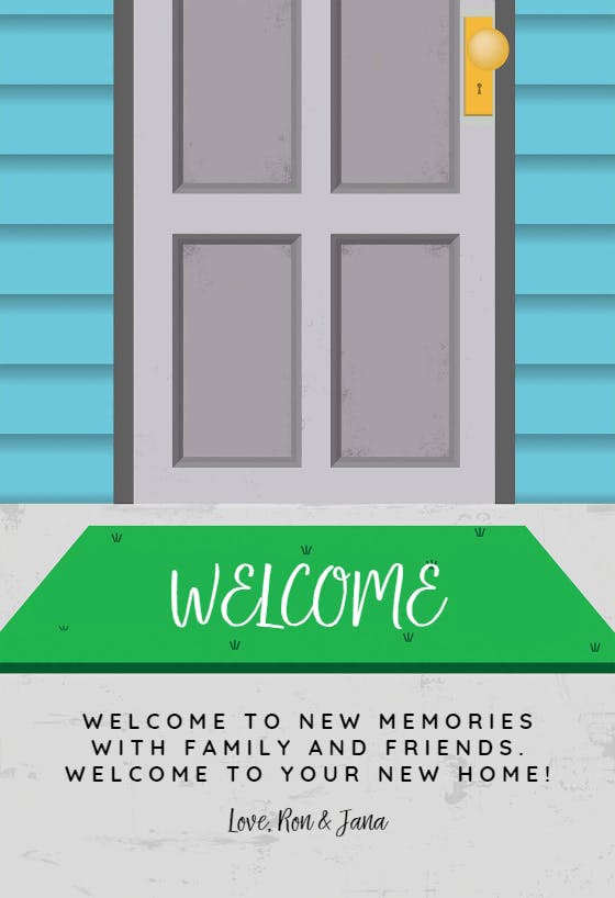 Always welcome - new home card