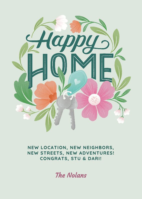 Blissful dwelling - new home card