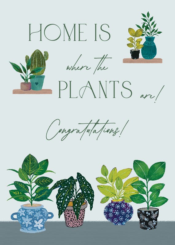 Botanical bliss -  tarjeta de casa nueva gratis