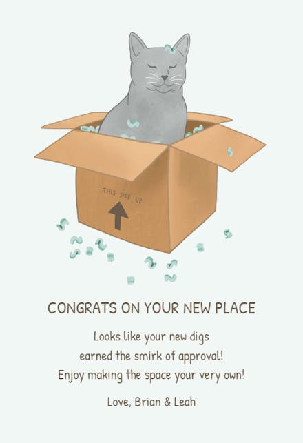 Cat-isfaction - New Home Card