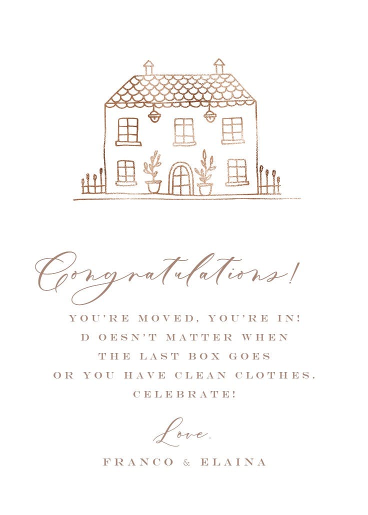 Change of address - tarjeta de casa nueva