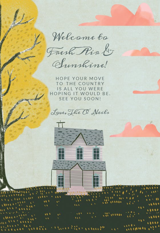 Country charm - new home card
