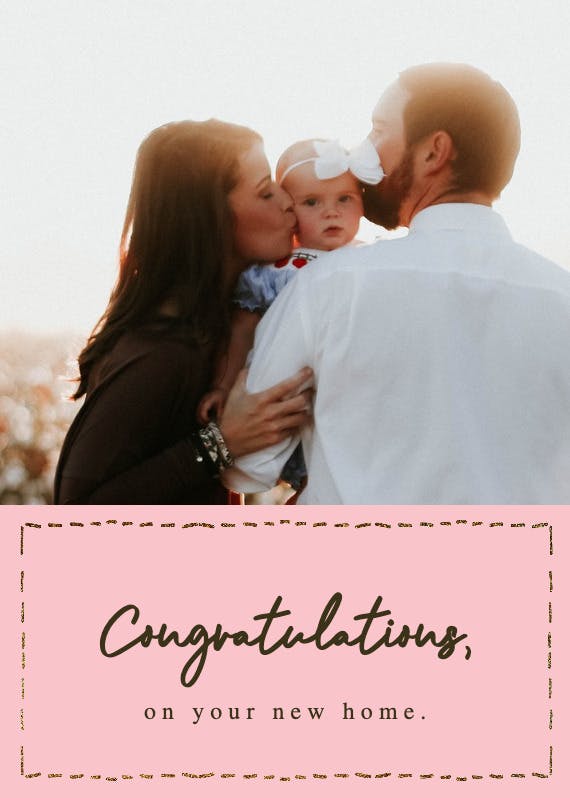 Dotted border -  free congratulations card