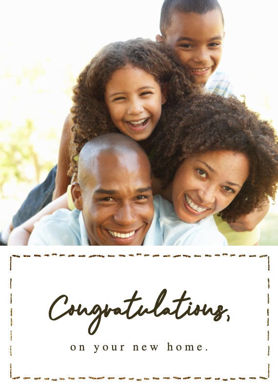 Dotted border -  free congratulations card