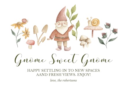 Fairy Home Garden - New Home Card