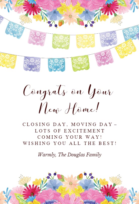 Family fiesta - new home card