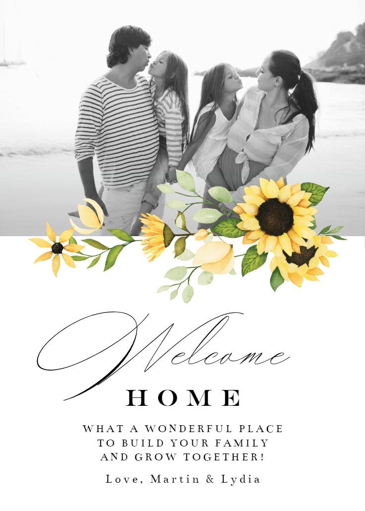 Family photo - tarjeta de casa nueva