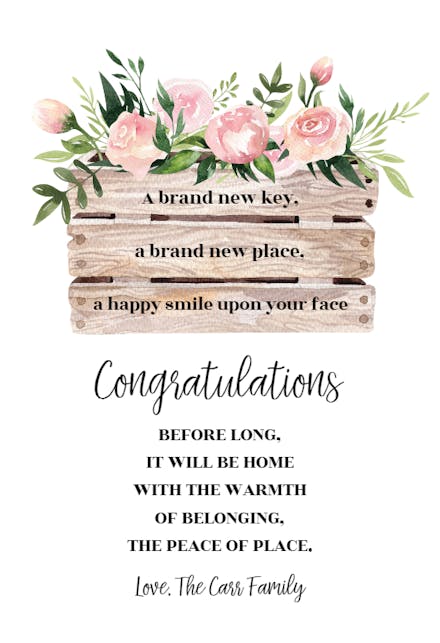 Flower Box - Congratulations Card
