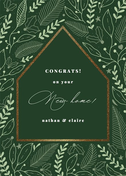 Foliage house pattern - card for all occasions
