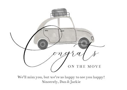 Forward Motion - Congratulations Card