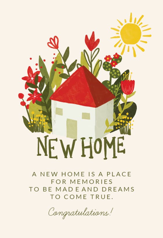Green home -  tarjeta de casa nueva gratis
