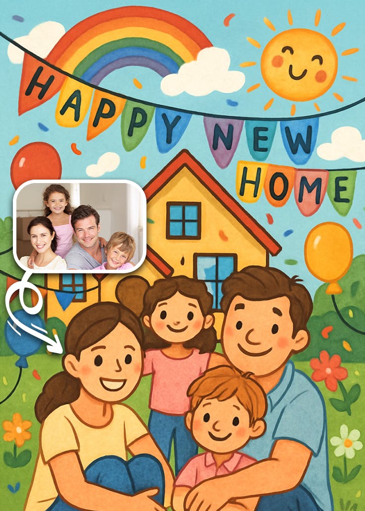 Happy new home - new home card