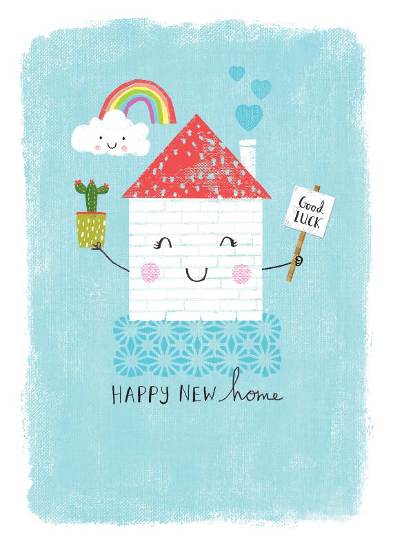 Happy sweet home - tarjeta de casa nueva