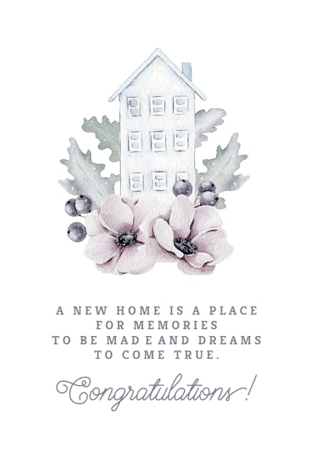 New Home Cards Free Greetings Island