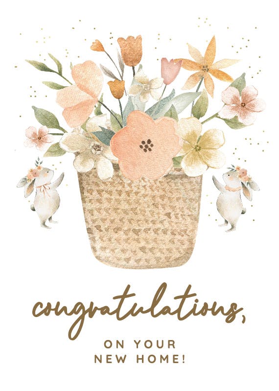Letting our love grow - congratulations card