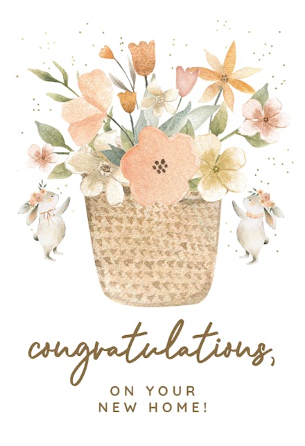 Letting our love grow - New Home Card