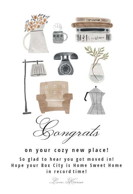 Moving Day - New Home Card