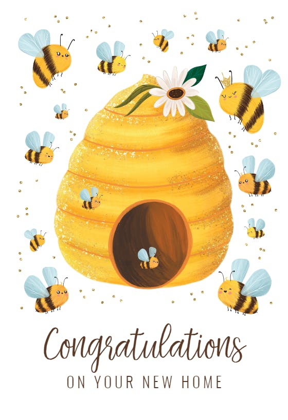 New bee hive - new home card