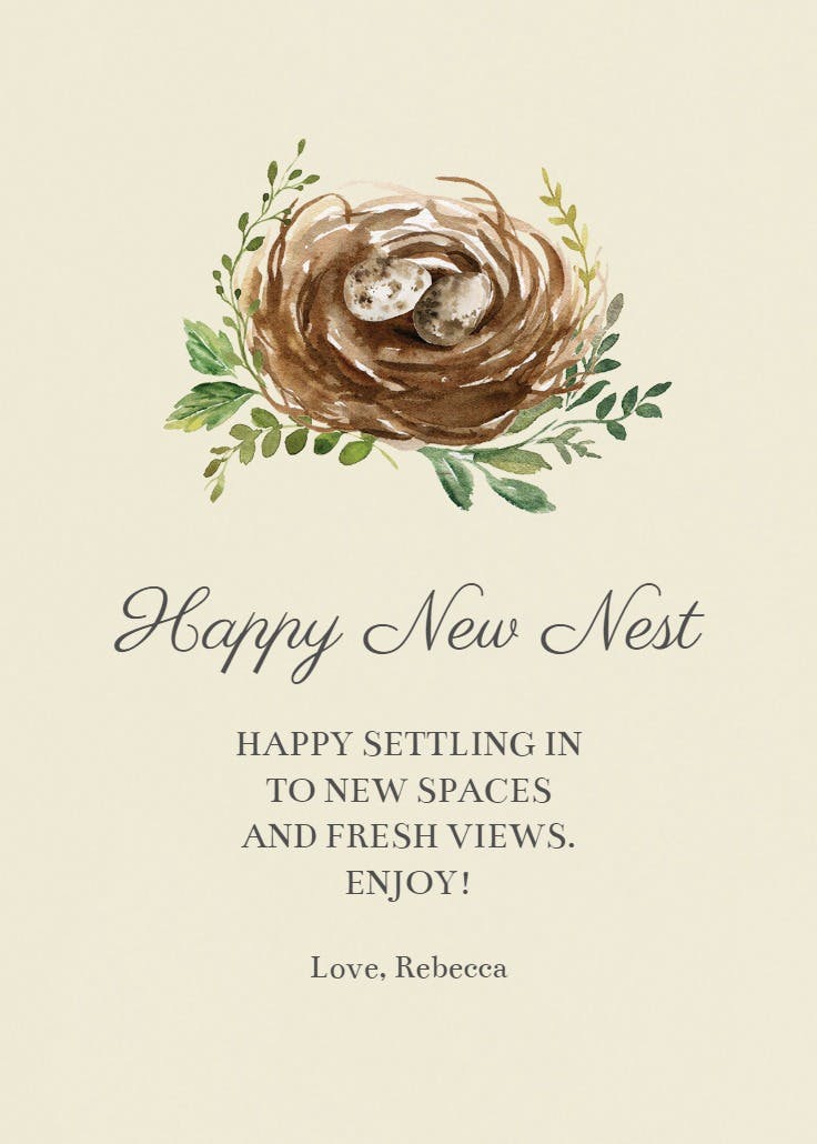 New nest - new home card