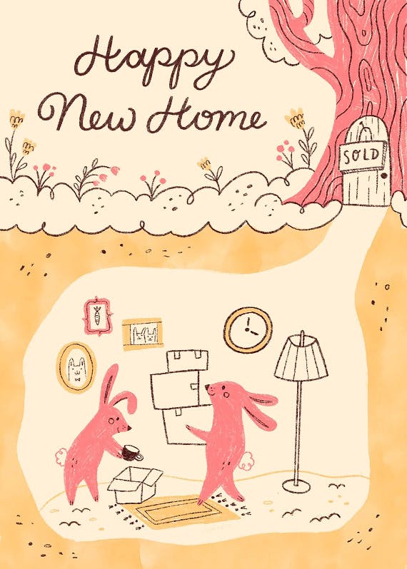 Pinky warmness - new home card