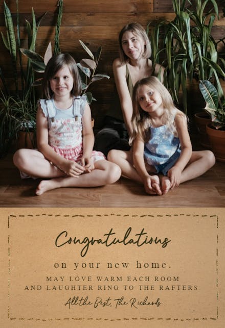 Plain Paper - Congratulations Card