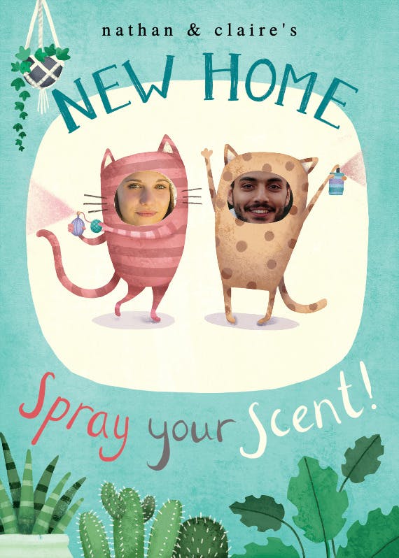 Spray your scent -  tarjeta de casa nueva gratis