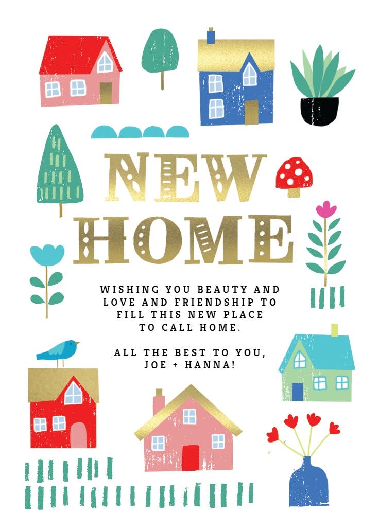 Sweet beginnings - new home card