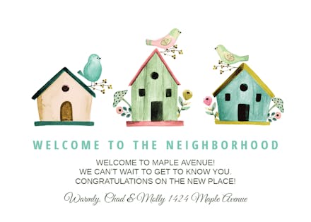 Tweet & Greet - New Home Card