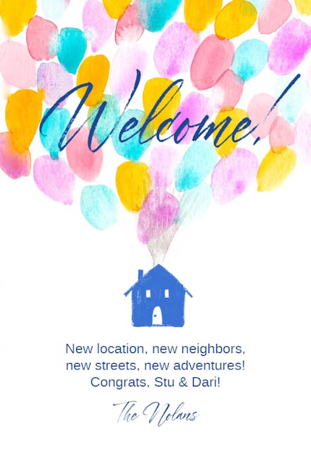 Up and Away - New Home Card