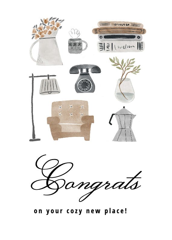 Vintage objects - new home card