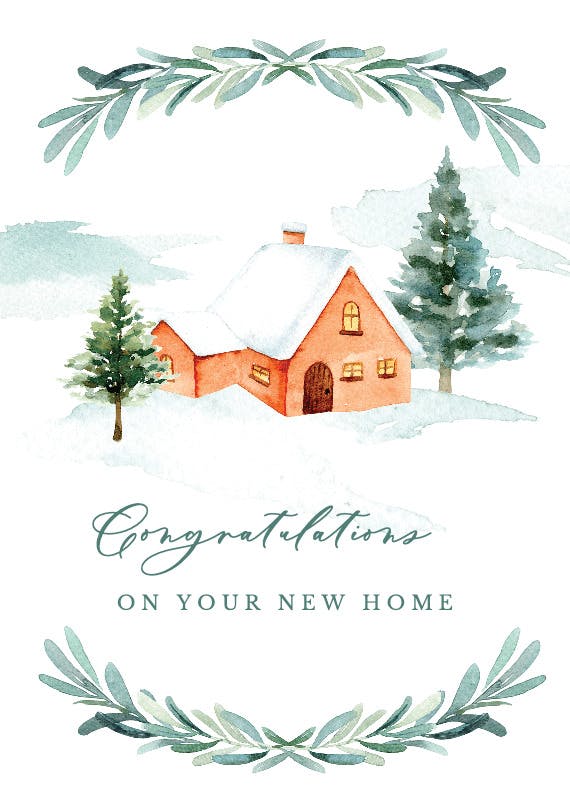 Warm winter - new home card
