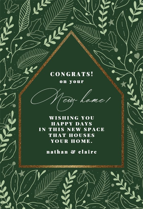 Woodland background - new home card